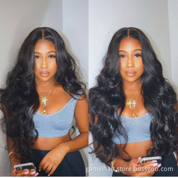 Body Wave Wig For Black Women Treasparent Lace Frontal Closure Raw Peruvian Virgin Human Hair Glueless Hd Full Lace Front Wig